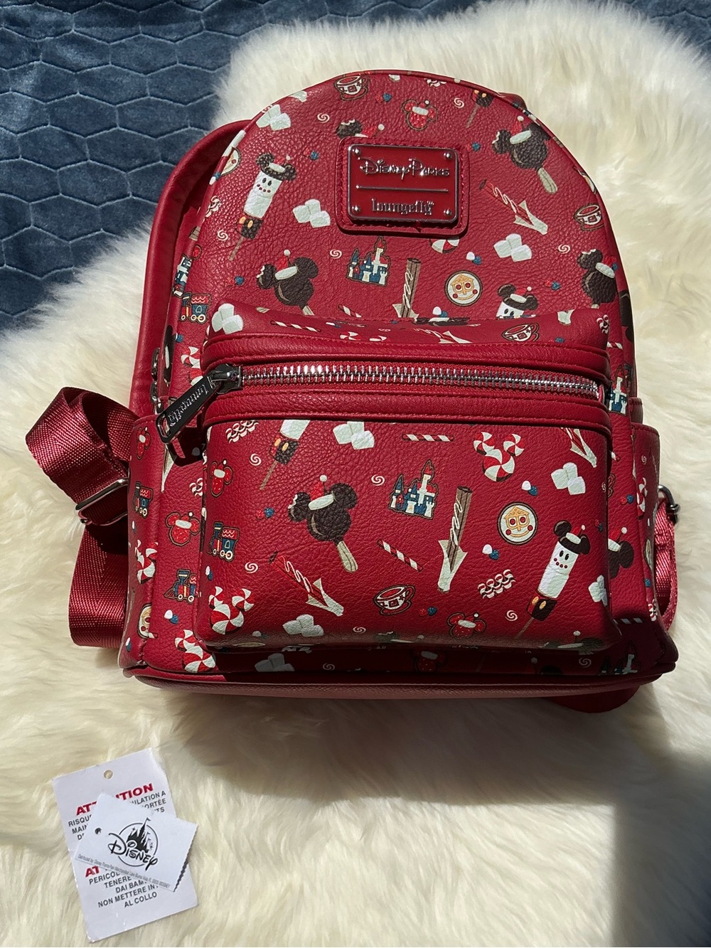 Disney Parks Loungefly Red Holiday Mini Backpack